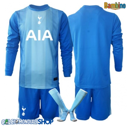 Maglie da calcio Tottenham Hotspur Portiere Seconda Maglia Bambino 2025-26 Manica Lunga + Pantaloni corti)
